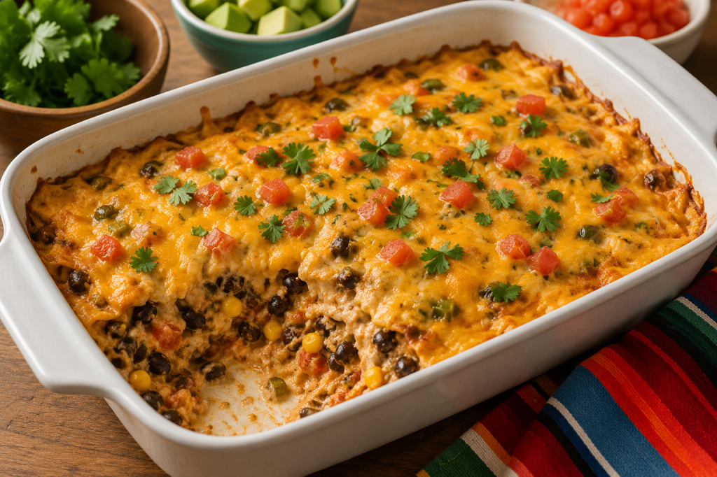 Vegetarian King Ranch Casserole